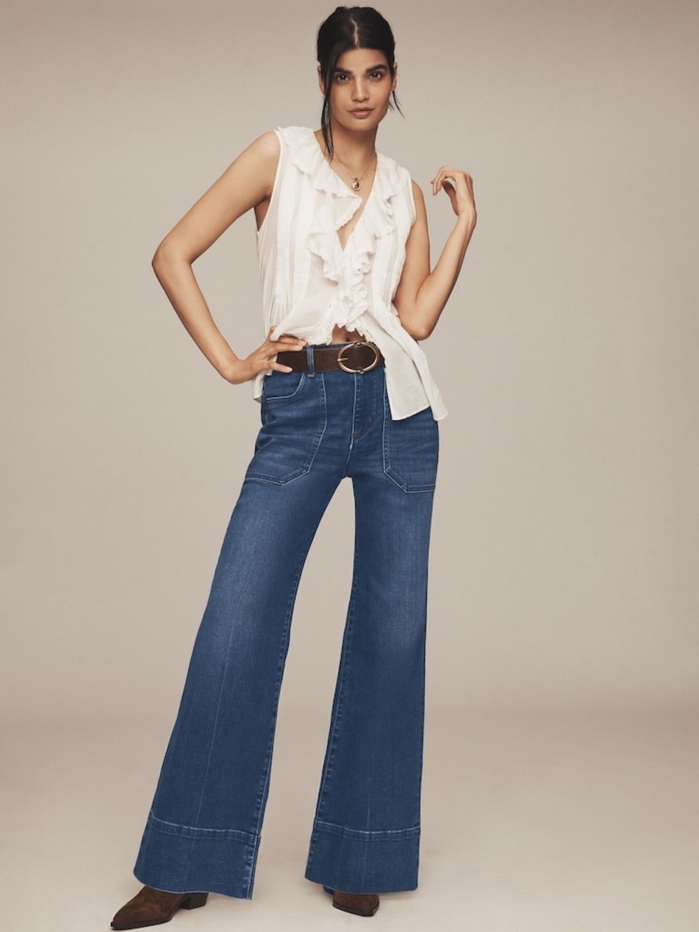 Anthropologie Pilcro The Rylan Relaxed High Rise Flare Jeans Size 25 Blue